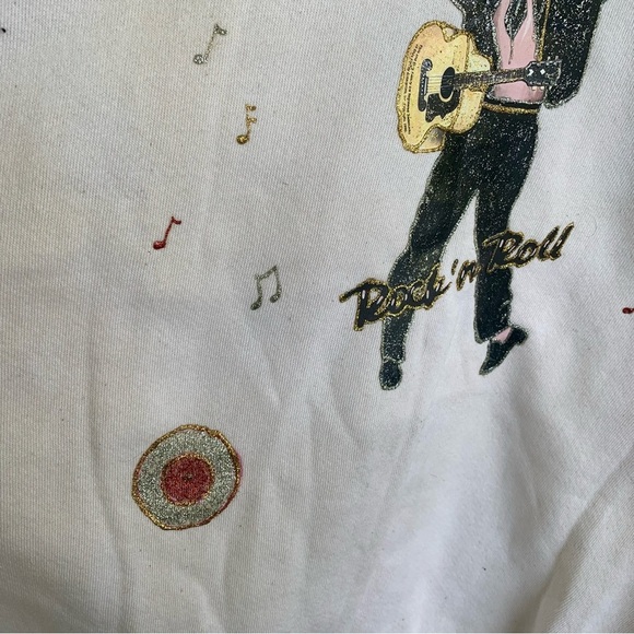 Vintage Elvis Presley Crewneck Sweatshirt Adult XXL 80s 90s Sweater Rock n Roll - Picture 4 of 7